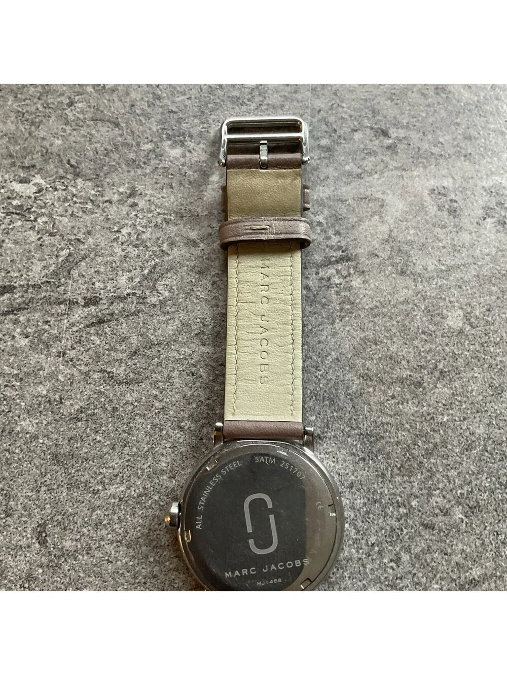 Marc Jacobs Womens Watch 36mm White Dial Leather MJ1468 Stainless Case A14